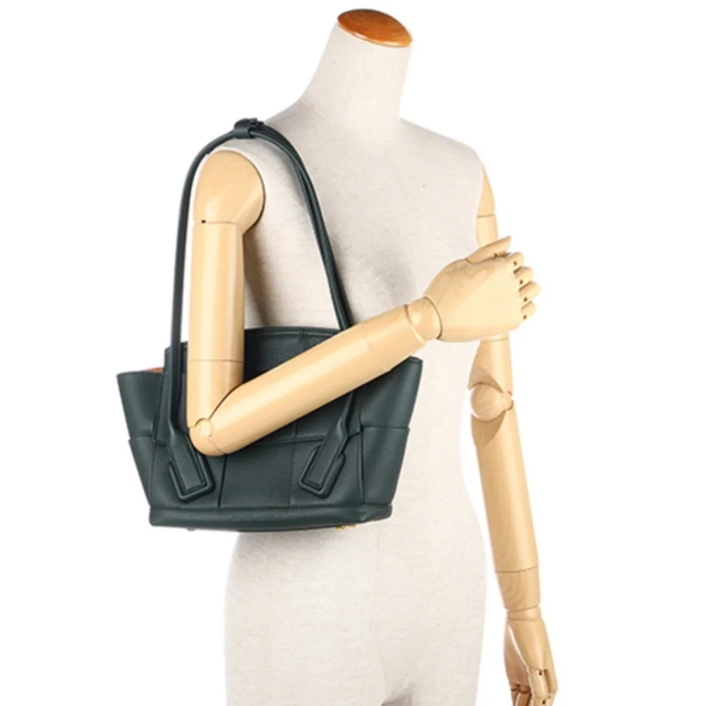 BOTTEGA VENETA Intrecciato Small Arco Tote Bag Leather Dark Green - Picture 8 of 8